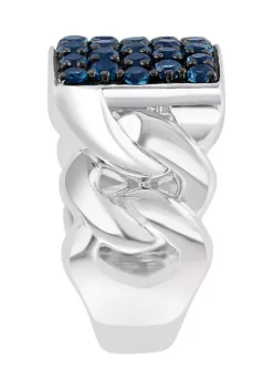 Brand new 🧨 Men's 925 Sterling Silver London Blue Topaz Ring by Effy® ⭐ -Effy® Sales Shop Belk 1938