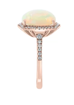 Buy 🎁 3/8 ct. t.w. Diamond and 3.35 ct. t.w. Ethiopian Opal Ring in 14K Rose Gold by Effy® 🥰 -Effy® Sales Shop Belk 1954