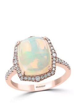 Buy 🎁 3/8 ct. t.w. Diamond and 3.35 ct. t.w. Ethiopian Opal Ring in 14K Rose Gold by Effy® 🥰 -Effy® Sales Shop Belk 1955