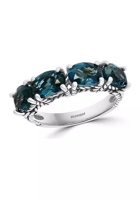 Best Sale 😉 3.8 ct. t.w. Blue Topaz 4 Stone Ring in Sterling Silver by Effy® ⌛ 6 Best Sale 😉 3.8 ct. t.w. Blue Topaz 4 Stone Ring in Sterling Silver by Effy® ⌛ - Image 6