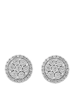 Cheapest ✔️ Sterling Silver 1/2 ct. t.w. Diamond Illusion Earrings by Effy® 🛒