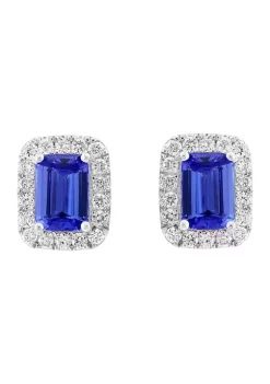 Best Sale 🌟 14K White Gold Diamond and Tanzanite Earrings by Effy® 🔥 -Effy® Sales Shop Belk 1997