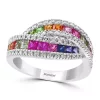 Brand new 🛒 1/4 ct. t.w. Diamond and 1.75 ct. t.w. Multi Gemstone Ring in 14K White Gold by Effy® 💯