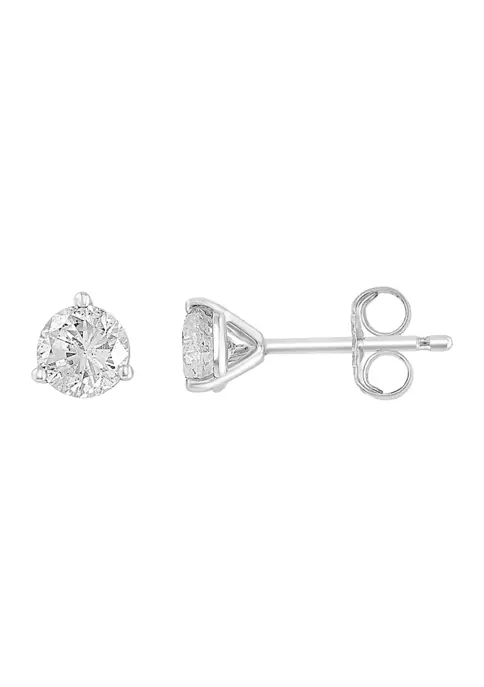 New 🤩 14K White Gold Diamond Stud Earrings by Effy® 💯 2 New 🤩 14K White Gold Diamond Stud Earrings by Effy® 💯 - Image 2
