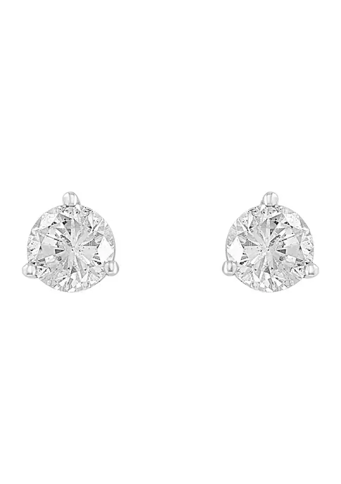 New 🤩 14K White Gold Diamond Stud Earrings by Effy® 💯 3 New 🤩 14K White Gold Diamond Stud Earrings by Effy® 💯 - Image 3