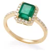 Wholesale ❤️ 3/4 ct. t.w. Diamond and 1.42 ct. t.w. Emerald Ring in 14K Yellow Gold by Effy® ❤️