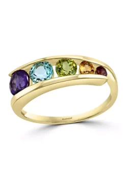 Coupon 🛒 1/5 ct. t.w. Multi Stone Ring in 14K Yellow Gold by Effy® ❤️