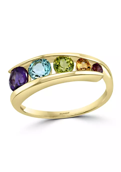Coupon 🛒 1/5 ct. t.w. Multi Stone Ring in 14K Yellow Gold by Effy® ❤️ 2 Coupon 🛒 1/5 ct. t.w. Multi Stone Ring in 14K Yellow Gold by Effy® ❤️ - Image 2