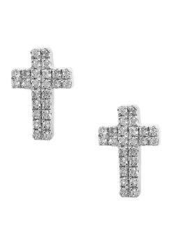 Cheapest 😀 Sterling Silver Cross Pavé Diamond Earrings by Effy® ✨ -Effy® Sales Shop Belk 2057