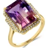 New ❤️ 14K Yellow Gold Diamond Ametrine Ring by Effy® 👍