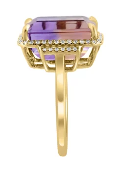 New ❤️ 14K Yellow Gold Diamond Ametrine Ring by Effy® 👍 -Effy® Sales Shop Belk 2072