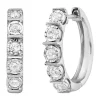 Deals ❤️ Sterling Silver 5/8 ct. t.w. Diamond Hoops by Effy® 🔔