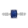 Best Sale 🎉 1.05 Sapphire and 1/4 ct. t.w. Diamond Ring in 14K White Gold by Effy® 🔥