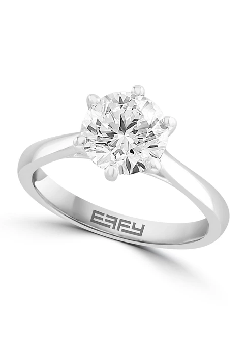 Best Pirce ❤️ Lab Created 14K White Gold Lab Grown Diamond Ring by Effy® 🤩 1 Best Pirce ❤️ Lab Created 14K White Gold Lab Grown Diamond Ring by Effy® 🤩