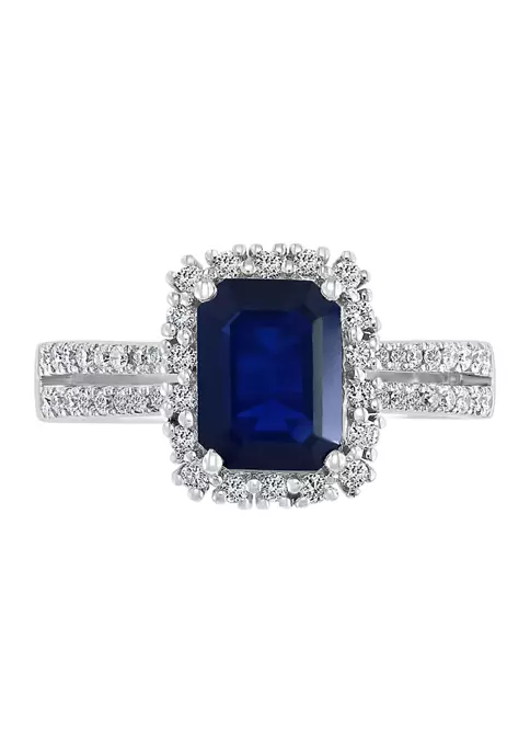 Hot Sale 💯 1.52 ct. t.w. Sapphire and 1/3 ct. t.w. Diamond Ring in 14K White Gold by Effy® 🎉 2 Hot Sale 💯 1.52 ct. t.w. Sapphire and 1/3 ct. t.w. Diamond Ring in 14K White Gold by Effy® 🎉 - Image 2