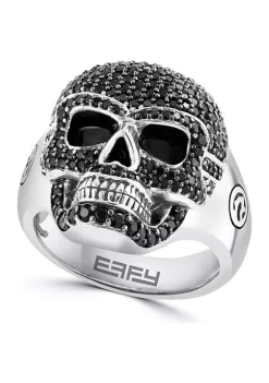 Coupon 🧨 Men's Black Spinel Skull Ring in Sterling Silver by Effy® 🎁 -Effy® Sales Shop Belk 2170