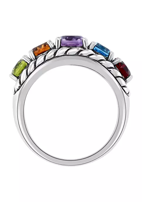 Best Sale 🎁 Sterling Silver 6.46 ct. t.w. Amethyst, Blue Topaz, Citrine, Garnet, and Peridot Ring by Effy® 🤩 3 Best Sale 🎁 Sterling Silver 6.46 ct. t.w. Amethyst, Blue Topaz, Citrine, Garnet, and Peridot Ring by Effy® 🤩 - Image 3