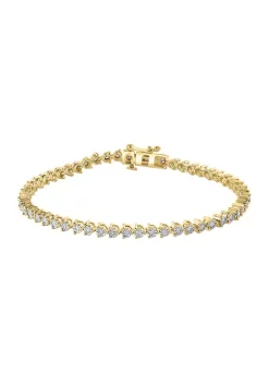 Best Sale 🛒 14K Two-Tone Gold Diamond Miracle Set Tennis Bracelet by Effy® 😉