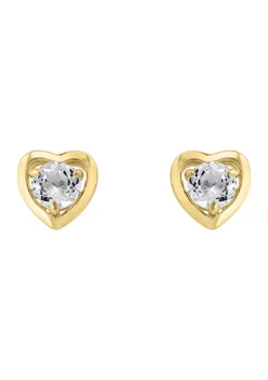 Budget 🛒 925 Gold Plated Silver White Topaz Earrings by Effy® ✔️ -Effy® Sales Shop Belk 2189