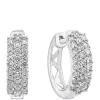 Top 10 ❤️ 1 ct. t.w. Diamond Hoop Earrings in 14k White Gold by Effy® 🎁
