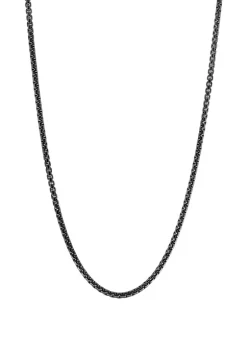 Buy ❤️ Men's 24 Inch Sterling Silver with Black Rhodium Chain by Effy® 😀