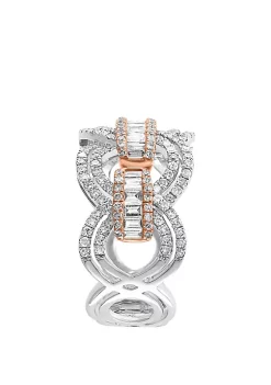 New ❤️ 1.09 ct. t.w. Diamond Band in 14k White and Rose Gold by Effy® 👏 -Effy® Sales Shop Belk 2239