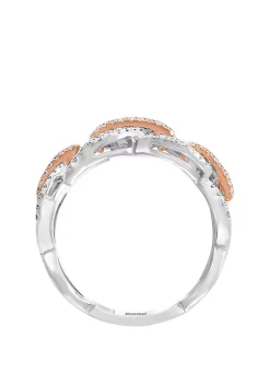 New ❤️ 1.09 ct. t.w. Diamond Band in 14k White and Rose Gold by Effy® 👏 -Effy® Sales Shop Belk 2240