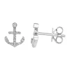 Discount 🔥 Sterling Silver 1/8 ct. t.w. Diamond Anchor Earrings by Effy® 👍