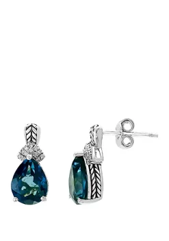 Buy 😉 London Blue 1/10 ct. t.w. Diamond Earrings in Sterling Silver by Effy® 🌟