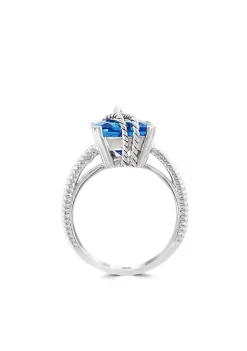 Hot Sale 😀 6.00 ct. t.w. Blue Topaz Ring in Sterling Silver by Effy® ❤️ -Effy® Sales Shop Belk 2262
