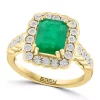 Top 10 😍 14K White & Yellow Gold Diamond and Natural Emerald Ring by Effy® 🎁