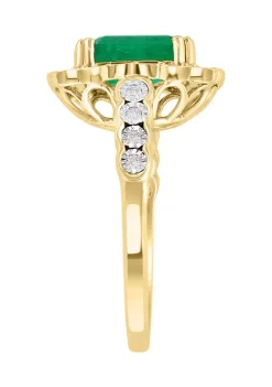 Top 10 😍 14K White & Yellow Gold Diamond and Natural Emerald Ring by Effy® 🎁 -Effy® Sales Shop Belk 2267