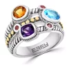 Cheap 🥰 Amethyst, Blue Topaz, Citrine, and Pink Tourmaline Ring in 18K Sterling Silver by Effy® 😉