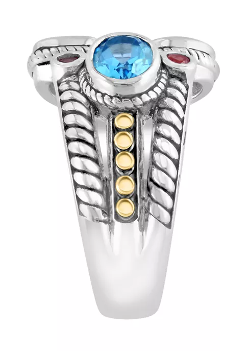 Cheap 🥰 Amethyst, Blue Topaz, Citrine, and Pink Tourmaline Ring in 18K Sterling Silver by Effy® 😉 3 Cheap 🥰 Amethyst, Blue Topaz, Citrine, and Pink Tourmaline Ring in 18K Sterling Silver by Effy® 😉 - Image 3