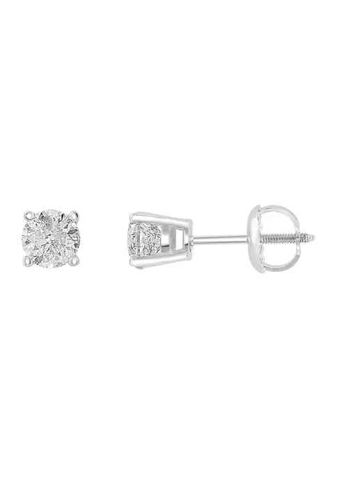 Cheap ✨ 14K White Gold Diamond Earrings by Effy® 🎁 1 Cheap ✨ 14K White Gold Diamond Earrings by Effy® 🎁