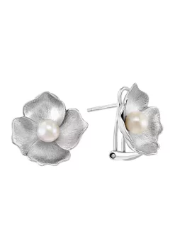 Best Sale 🎁 925 Sterling Silver Freshwater Pearl Flower Earrings by Effy® 🧨 -Effy® Sales Shop Belk 2316