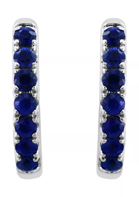 New 👍 Natural Sapphire Earrings in 14K White Gold by Effy® 🤩 2 New 👍 Natural Sapphire Earrings in 14K White Gold by Effy® 🤩 - Image 2