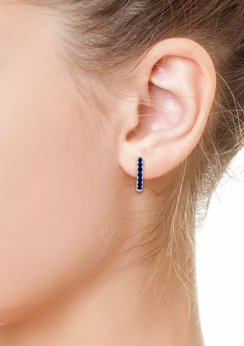 New 👍 Natural Sapphire Earrings in 14K White Gold by Effy® 🤩 3 New 👍 Natural Sapphire Earrings in 14K White Gold by Effy® 🤩 - Image 3