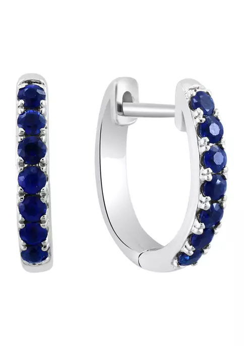 New 👍 Natural Sapphire Earrings in 14K White Gold by Effy® 🤩 4 New 👍 Natural Sapphire Earrings in 14K White Gold by Effy® 🤩 - Image 4