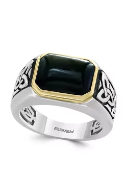 Flash Sale ⭐ Sterling Silver Yellow Gold Onyx Ring by Effy® 🥰