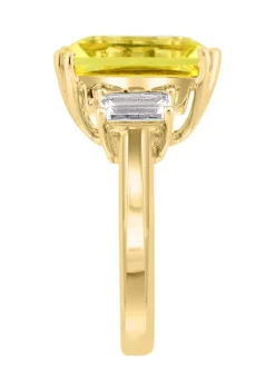 Buy ⭐ 14K Yellow Gold White Topaz Lemon Quartz Ring by Effy® 🛒 -Effy® Sales Shop Belk 2374