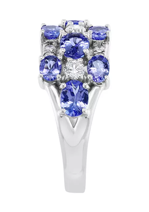 Brand new ⭐ 1/2 ct. t.w. Diamond and 2.56 ct. t.w. Tanzanite Ring in Sterling Silver by Effy® 🥰 4 Brand new ⭐ 1/2 ct. t.w. Diamond and 2.56 ct. t.w. Tanzanite Ring in Sterling Silver by Effy® 🥰 - Image 4