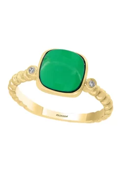 Hot Sale ✔️ 1/10 ct. t.w. Diamond and 3.15 ct. t.w. Green Jade Ring in 14K Yellow Gold by Effy® ✔️ 7 Hot Sale ✔️ 1/10 ct. t.w. Diamond and 3.15 ct. t.w. Green Jade Ring in 14K Yellow Gold by Effy® ✔️ -Effy® Sales Shop Belk 2394