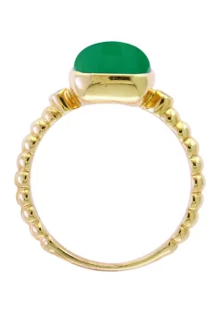 Hot Sale ✔️ 1/10 ct. t.w. Diamond and 3.15 ct. t.w. Green Jade Ring in 14K Yellow Gold by Effy® ✔️ 8 Hot Sale ✔️ 1/10 ct. t.w. Diamond and 3.15 ct. t.w. Green Jade Ring in 14K Yellow Gold by Effy® ✔️ -Effy® Sales Shop Belk 2395