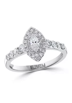 Top 10 😉 3/4 ct. t.w. Diamond Ring in 14K White Gold by Effy® 😉