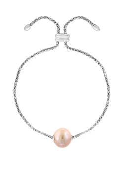 New ⌛ 10 Millimeter Peach Freshwater Pearl Bracelet in Sterling Silver by Effy® 😀