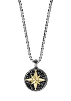 Top 10 😉 Men's Sterling Silver Black Spinel Compass Pendant Necklace by Effy® 🛒 -Effy® Sales Shop Belk 2425
