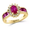 Wholesale 🔔 1/4 ct. t.w. Diamond and 1.94 ct. t.w. Ruby Ring in 14K Yellow Gold by Effy® 🔥