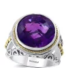 Promo 😀 7.9 ct. t.w. Amethyst Ring in 925 Sterling Silver and 18k Yellow Gold by Effy® 🎁