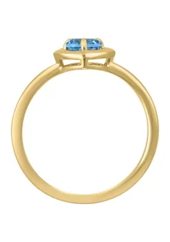 Deals 🎉 925 Gold Plated Silver Blue Topaz Heart Ring by Effy® 😍 -Effy® Sales Shop Belk 2443